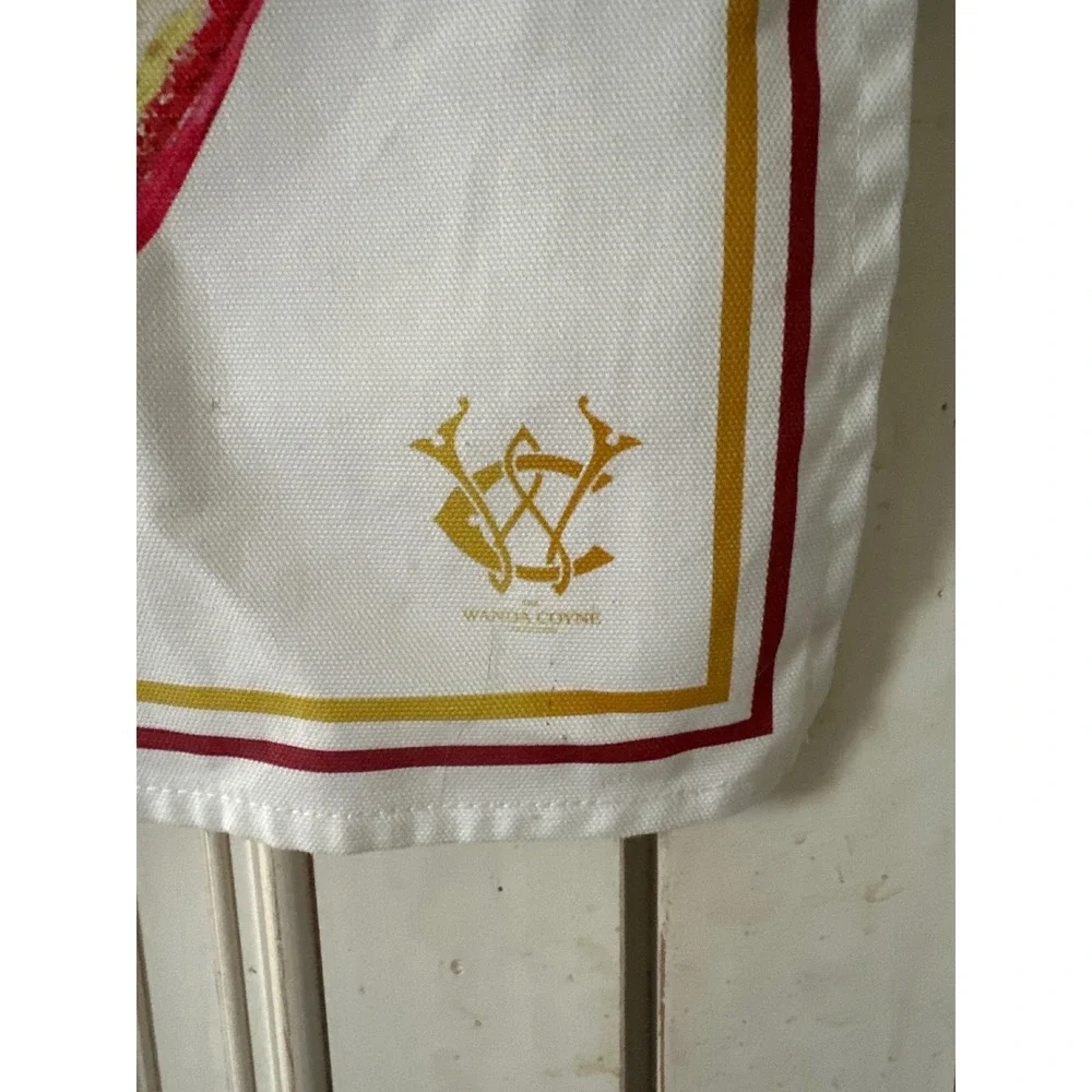 Wanda Coyne Pomegranate Botanical Mary Daisy Arnold Cotton Tea Towel NWT